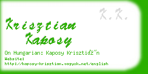 krisztian kaposy business card